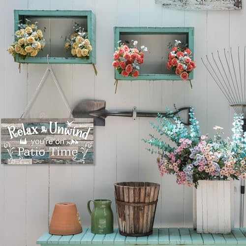 Hotop Metal Patio Sign Vintage Wall Decor for Outdoor, 12 x 6", Vivid - Image 4