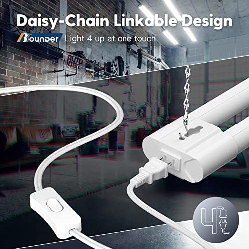 BBOUNDER 10 Pack 4FT LED Shop Light, 6500K, 40W=250W, 4400LM, 4 Linkable - Image 5