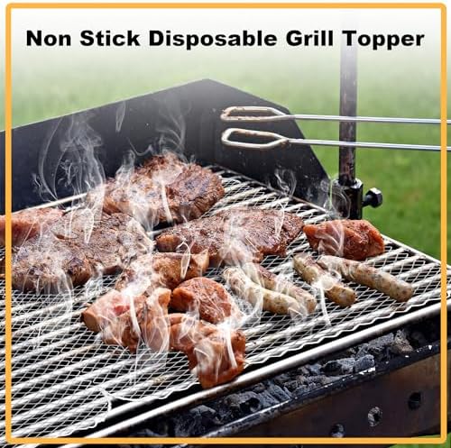 Grill Toppers Set of 10,16x12 Inch Disposable Grill Topper,Non-Stick Aluminum Mats for Outdoor Grills, Easy to Clean - Image 3