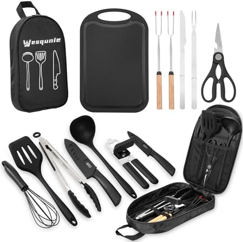 Wesqunie Camping Cooking Utensils Set, Cookware Set for Outdoor Hiking BBQ by WesqunieOutdoorAccessories