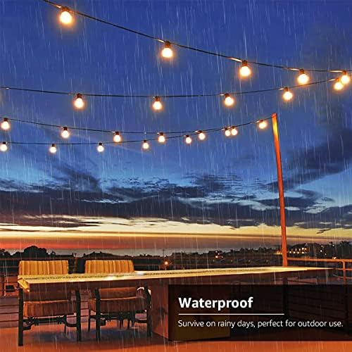 Lepro Solar Outdoor String Lights, 25ft 25 Sockets LED Globe Bistro Lights - Image 5