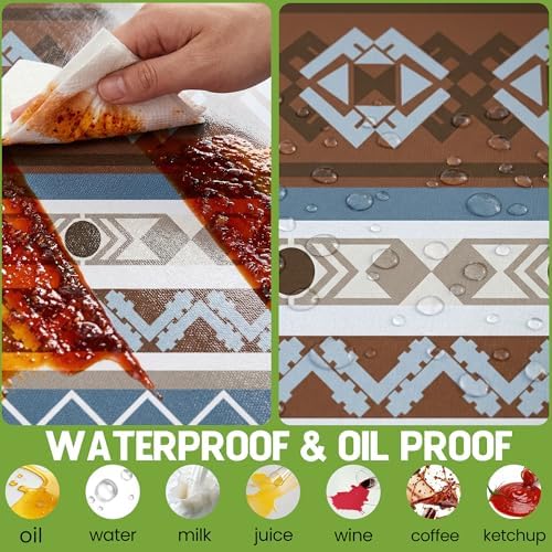 Fitted Picnic Table Cover with Bench Covers Fitted Rectangle Table Cloth Tablecloth Camping Gear Essentials Rv Accessories Road Trip Supplies Car Travel Must Have 8 Ft Foot Feet 96in Boho Bohemian - Image 4