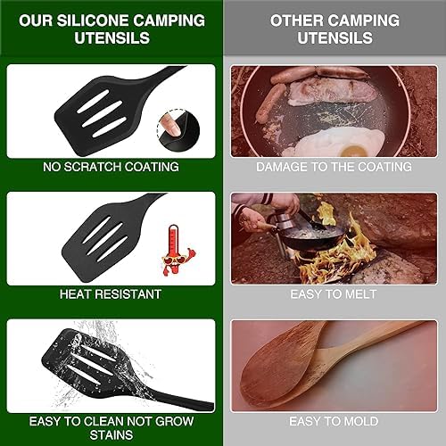 Wesqunie Camping Cooking Utensils Set, Cookware Set for Outdoor Hiking BBQ - Image 3