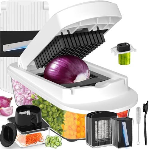 12-Blade Cook Tool & Gadget Sets, Egg Slicer Chopper Grater Set, White by ukeetap