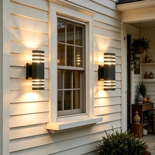 Black Outdoor Lights for House Waterproof Modern Exterior Lighting Fixtures - Image 4
