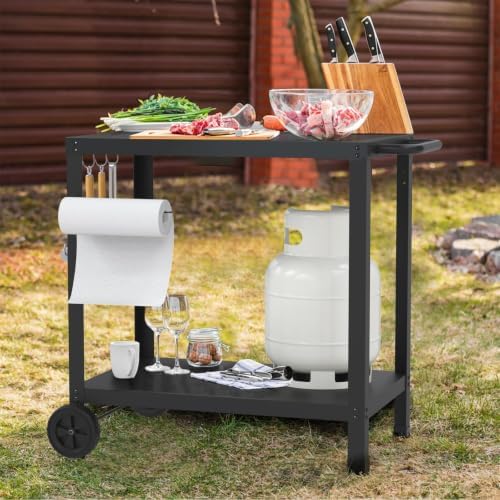 Yozoia Outdoor Grill Table for Blackstone Griddle, Grill Cart with Wheels - Image 2