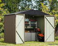 Greesum 8x6FT Outdoor Storage Shed, Brown by BuynowfromGreesum
