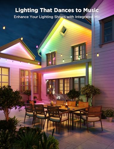 Govee Outdoor LED Strip Lights, 98.4ft Smart Outdoor Lights Work with Alexa and Google Assistant, App Control, IP65 Waterproof, RGBIC Lights for Patio, Eave, Party Decorations - Image 4