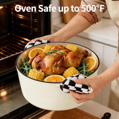 Enameled Cast Iron Dutch Oven pot 6.5 QT with Lid for Bread Baking - Image 5