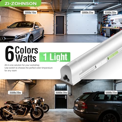6 Pack LED Shop Lights 4FT,30W 4500LM,6CCT Tunable,Plug-in Garage Light - Image 3
