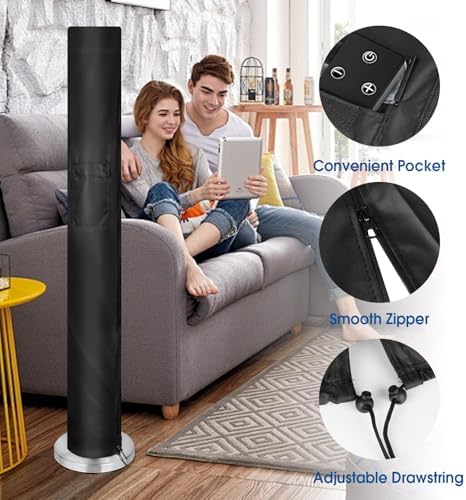 Patio Heater Covers for SLOHT24 Infrared Heater, Waterproof Outdoor Electric Heater Cover with Zipper Heavy Duty Storage Covers for Patio Outside Home Use - 10"Dx26"H - Image 7
