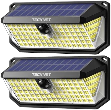 TECKNET 416 LED Solar Lights Outdoor Motion Sensor Waterproof 4200lm,2 Pack by Tecknet