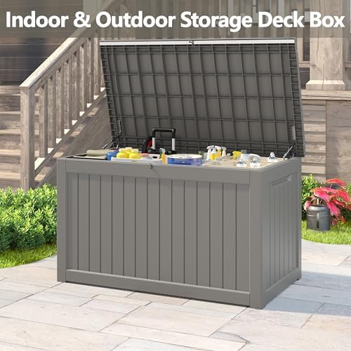 KAMABOKO Outdoor Storage Box, 280 Gallon Deck Box Outdoor Waterproof - Image 6