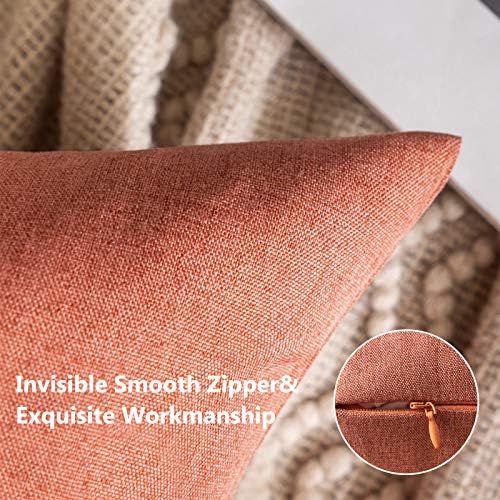 MIULEE Decorative Outdoor Pillow Covers Waterproof 18x18 Coral Red - Image 2