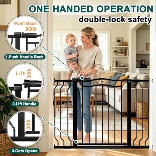 Fairy Baby 29.5"-33.5" Wide Baby Gate for Doorway Dog Gate Pressure Mounted - Image 3
