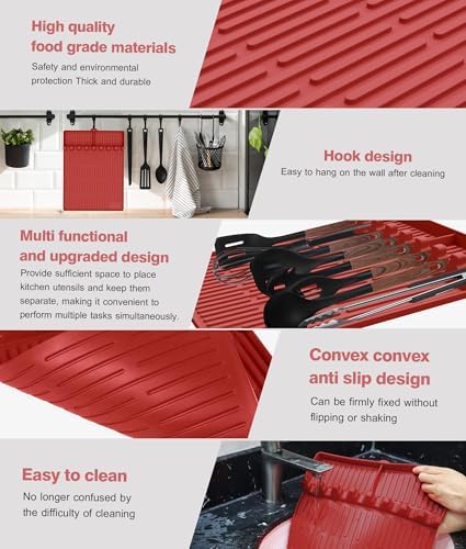 Silicone Grill Mat for Blackstone Griddle Accessories, 8-Slot Tool Mat - Image 5