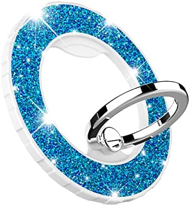 Magnetic Phone Ring Holder for MagSafe, Glitter, Teal by DATIMIRA