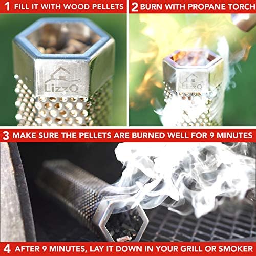 LIZZQ Premium Pellet Smoker Tube 12 inches - 5 Hours of Billowing Smoke - Image 2