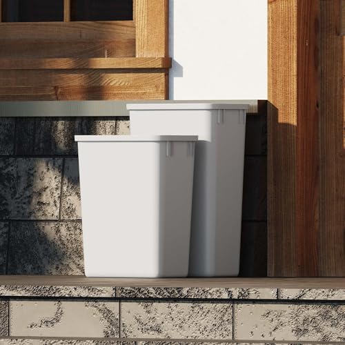 Dowell 50QT Wastebasket Trash Container, 13Gal, Plastic, Stackable, for Kitchen/Bathroom/Office,Tall Trash Can 22-3/8"H (Grey 4000 50 04) - Image 7