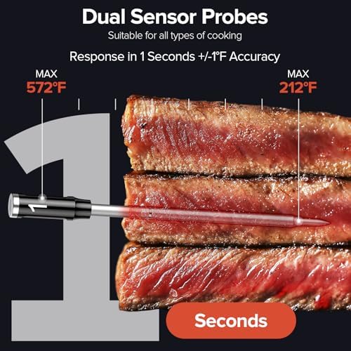 Smart Wireless Meat Thermometer, 2 Probes, WiFi Base with Magnetic Mount - Image 3