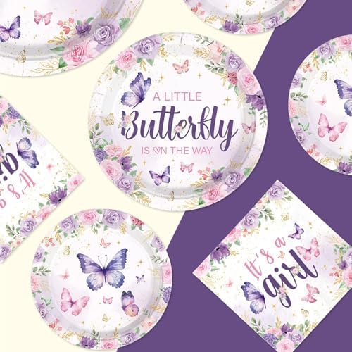 250 Pcs Butterfly Baby Shower Decorations, Serves 50 - Image 2