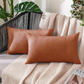 MIULEE Decorative Outdoor Pillow Covers Fall Lumbar 12x20 Rust by MIULEE