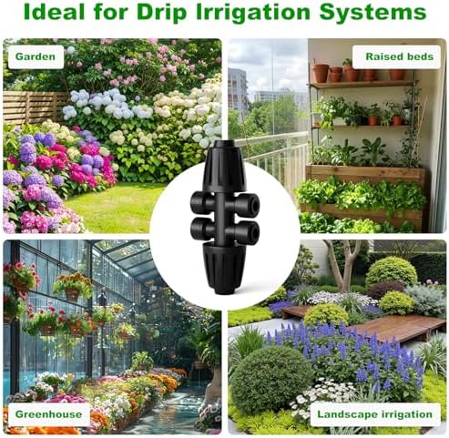 1/2 Inch to 1/4 Inch Barbed Tee Connectors, Drip Irrigation Reducing T Fittings for Main Line to Branch Line Conversion, Quick-Install Leak-Free Irrigation Connectors, 6 Pack - Image 6