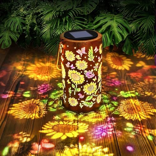 BSGlobal Colorful Sunflower Solar Lanterns Outdoor Hanging Lights by BSGlobal