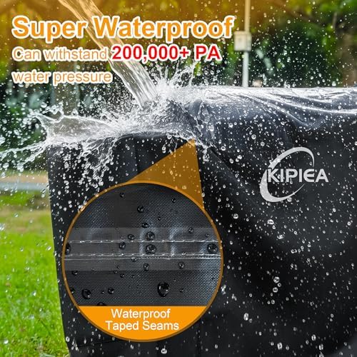Kipiea 600D Pellet Grill Cover for Pit Boss Lexington, Pro 600 and Tailgater, Waterproof BBQ Smoker Cover, UV Resistant, No Tear, No Fading - Image 5