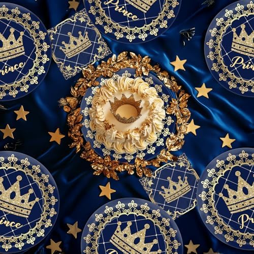 Prince Party Decorations - Prince Party Plates and Napkins for Kids Birthday Party, Serves 20 Guests - Image 4