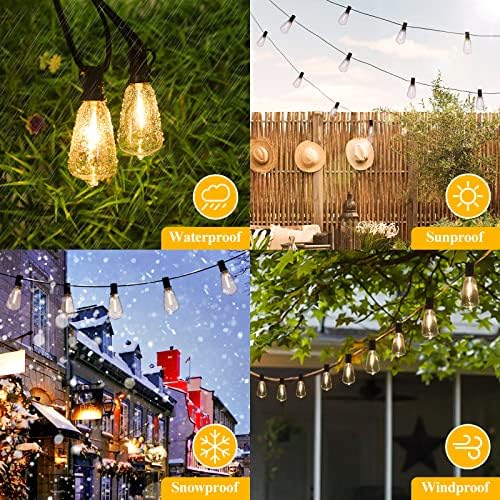 Brightever 50FT Outdoor String Lights 27 Bulbs, Waterproof Patio Lights - Image 5