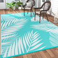 GENIMO Outdoor Rug, Waterproof Plastic Rugs for Patio, 6'x9' Navy White by GENIMO