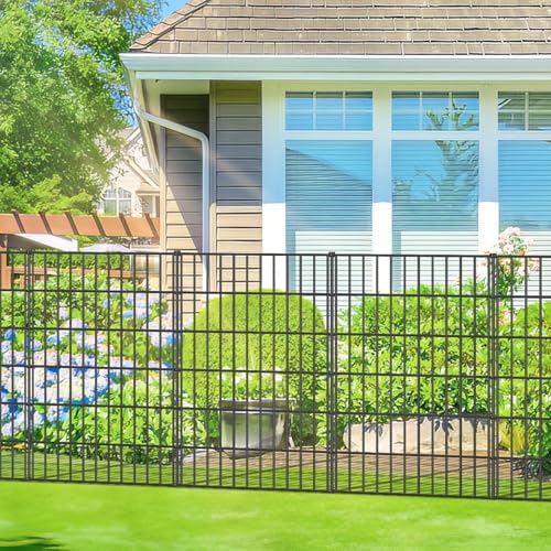 Metal Garden Fence 40 in x 23.3 ft, Outdoor Dog Fence with Stakes for Yard - Image 6