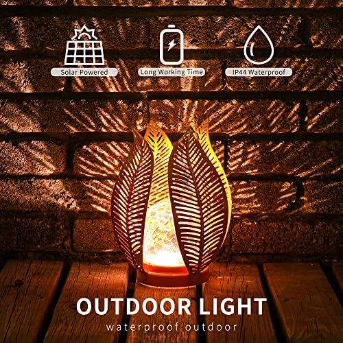 Solar Garden Lights Outdoor Decorations Garden Decor,Cracked Globe Glass,Gardening Gifts Waterproof Solar Lights for Outdoor Decor Patio,Lawn,Balcony,Porch,Yard Art - Image 4