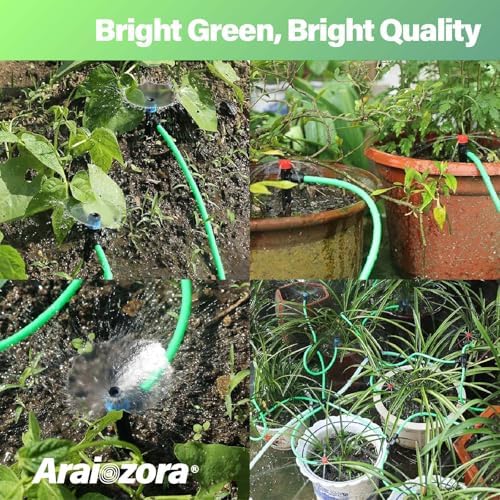 1/4in Drip Irrigation Tubing - 200ft Flexible Garden Hose for DIY Irrigation Systems, Hydroponics, Greenhouse & Outdoor Watering | Lightweight Misting Tubing, UV-Resistant (Green) - Image 7
