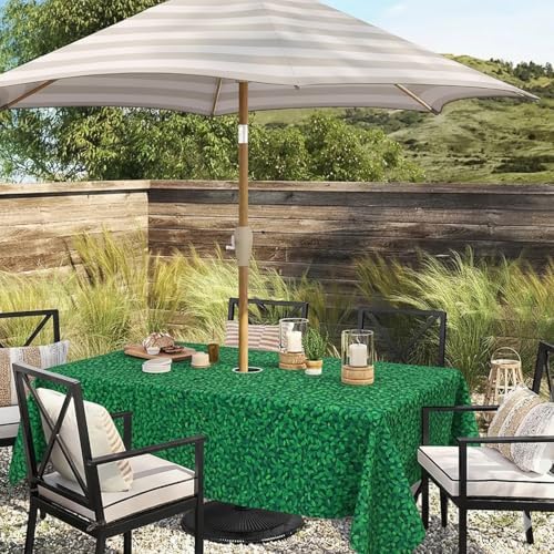EHouseHome Outdoor Indoor 60x84 inch Rectangle Tablecloth with Umbrella Hole and Zipper, Waterproof Patio Table Cloths, Spring/Summer Table Covers for Backyard Circular Table/BBQs/Picnic - Image 3