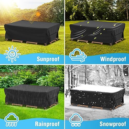 Patio Furniture Covers Waterproof Outdoor Table Cover 74"Lx47"Wx28"H - Image 6