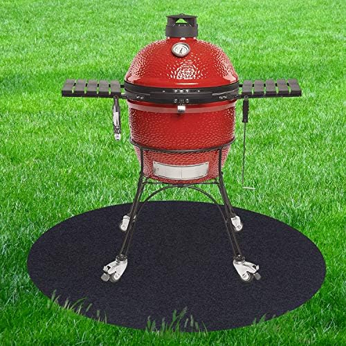 Round Under Grill Splatter Mat, Oil Heat Resistant BBQ Gas Grill Garage Cabinet Protective Floor Mat Rug for Outdoor Backyard Deck Patio 27’’x27’’/36’’x36’’ (36‘’x36'’) - Image 2