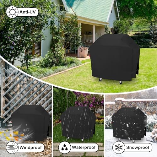 Outdoor Grill Cover Fits Cuisinart Propel+ 4-Burner 3-in-1 Gas Grill CGG-6331, Cover Geny Waterproof 600D Heavy Duty BBQ Grill Covers, 58" L x 26" D x 45" H. - Image 5