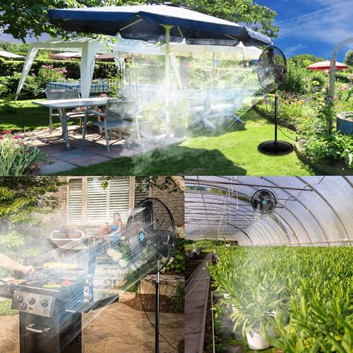 Tornado 20’’ Misting Kit for Cooling Outdoor, Portable Fan Misters for Outside Patio Fan, Water Mister system for Party/Porch/Garden, 19.6FT Misting Line, 8 Brass Mist Nozzles, Outdoor Fan’s Accessory - Image 7