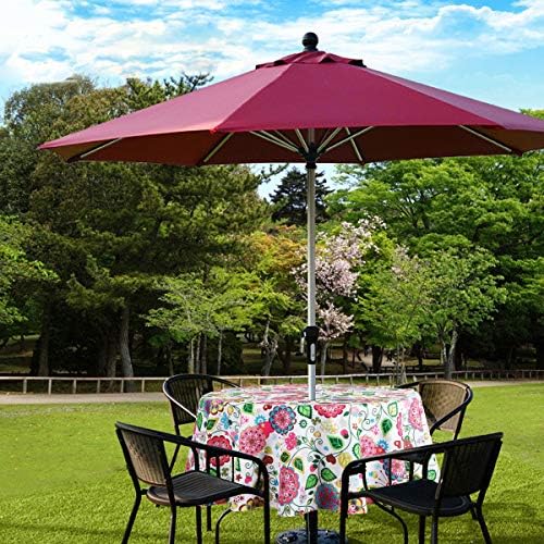 EHouseHome Outdoor and Indoor 60inch Round Tablecloth with Umbrella Hole and Zipper, Waterproof Zippered Patio Cloths, Spring/Summer Table Covers for Backyard Circular Table/BBQs/Picnic - Image 3