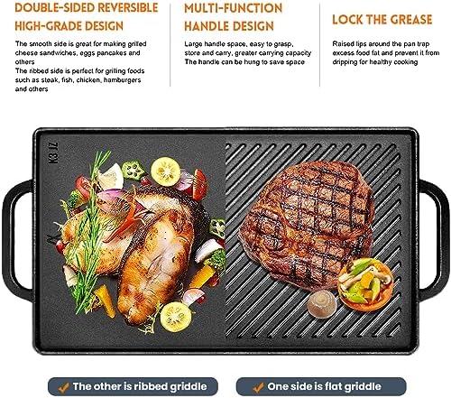 GGC Cast Iron Reversible Griddle - Image 3