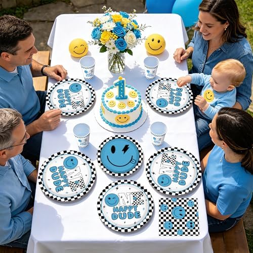 250Pcs One Happy Dude 1st Birthday Party Decorations,Serves 50 - Image 6