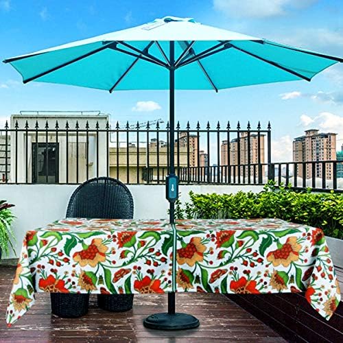 EHouseHome Outdoor Indoor 60x84 inch Rectangle Tablecloth with Umbrella Hole and Zipper, Waterproof Zippered Patio Cloths, Spring/Summer Table Covers for Backyard Circular Table/BBQs/Picnic - Image 3