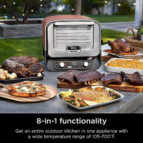 Ninja Woodfire Oven & Smoker, 8-in-1, Heats to 700°F, Terracotta Red, OO101 - Image 2