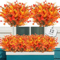 AGIRL Artificial Fall Flowers Outdoor,UV Resistant Fake Mums Porch Decor by AGIRL
