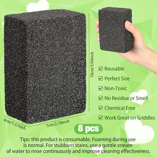 Zhehao 8 Pack Grill Brick Bulk Heavy Duty Pumice Stone Cleaner Tool - Image 2