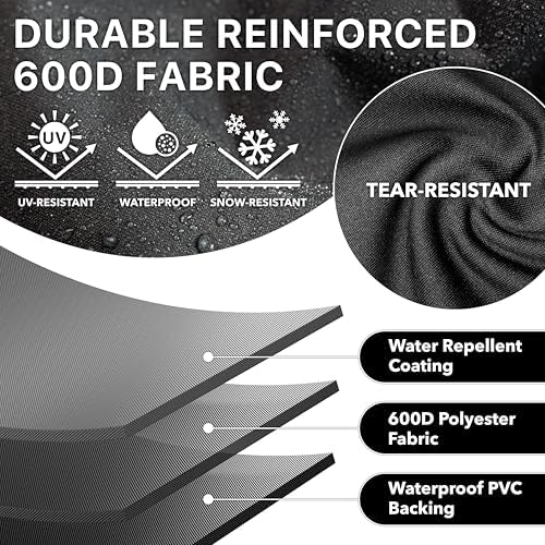 Simple Houseware 55 in. Heavy-Duty BBQ Gas Grill Cover, Waterproof - Image 3