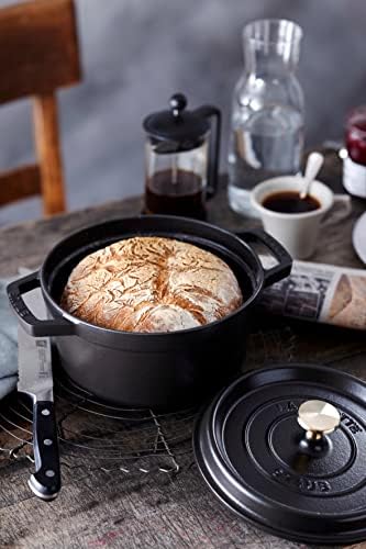 Staub La Cocotte Round 40500-281 "Pico Cocotte Round, Black, 11.0 inches (28 cm), Two-Handed, Enameled Pot, Waterless Cooking, Induction Compatible - Image 6