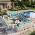 Outdoor Patio Furniture Set PE Wicker Rattan Outdoor Sectional Sofa by MuphyersPatioFurniture